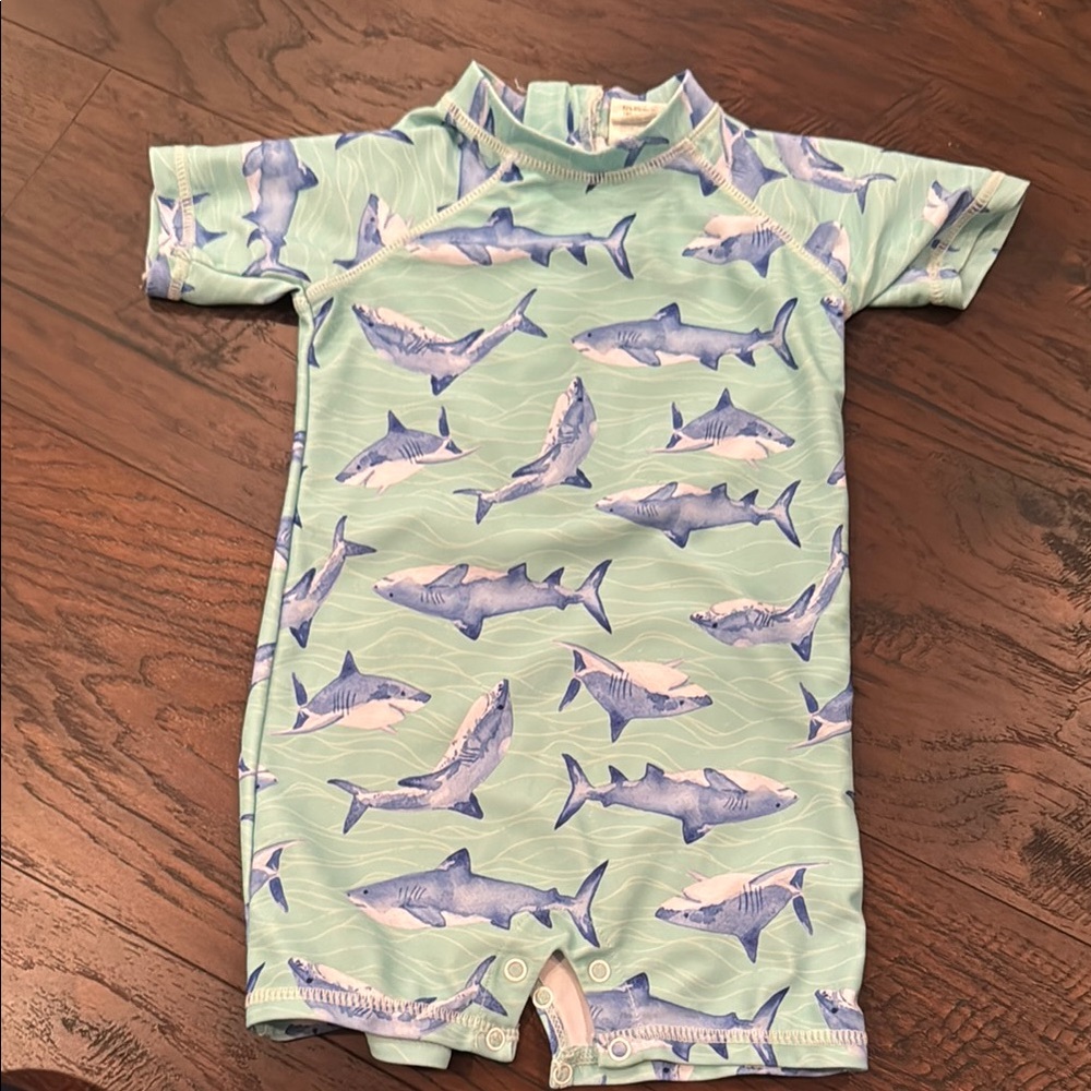 Kids Shark Print Swimwear